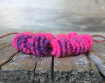 Textile Beads - Fabric Beads - Fiber Beads - Textile Art - Jewelry making - Mixed Media Supply