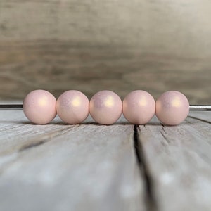 Acrylic spray-painted style beads, light pink round color 12 mm 14 image 6