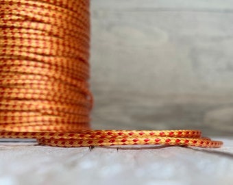 Red and yellow Faux Leather Cord, 1 meter, Necklace cord, bracelet cord