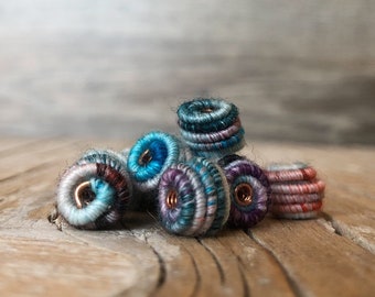 Small Handmade Fabric Textile Bead for Artisan Jewelry Designs