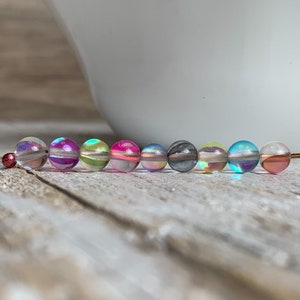 Multicolor Glass Round Beads, 5mm 10 Pieces image 1