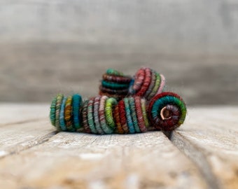 Small Handmade Fabric Textile Beads for Craft Jewelry Designs