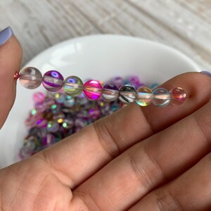 Multicolor Glass Round Beads, 5mm 10 Pieces image 9