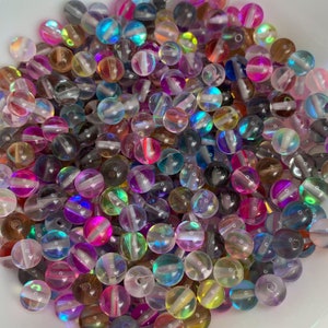 Multicolor Glass Round Beads, 5mm 10 Pieces image 6