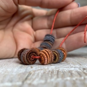 Small Handmade Fabric Textile Beads for Artisan Jewelry Designs image 9