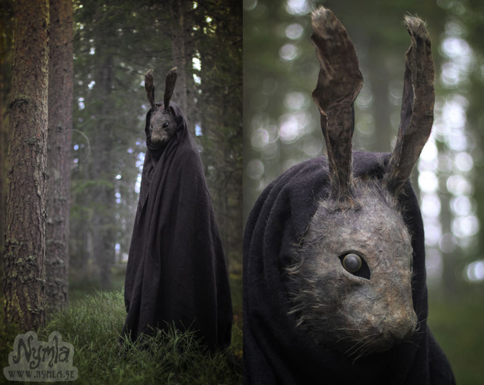Dark Scary Rabbit Mask Creepy Bunny Hare Etsy