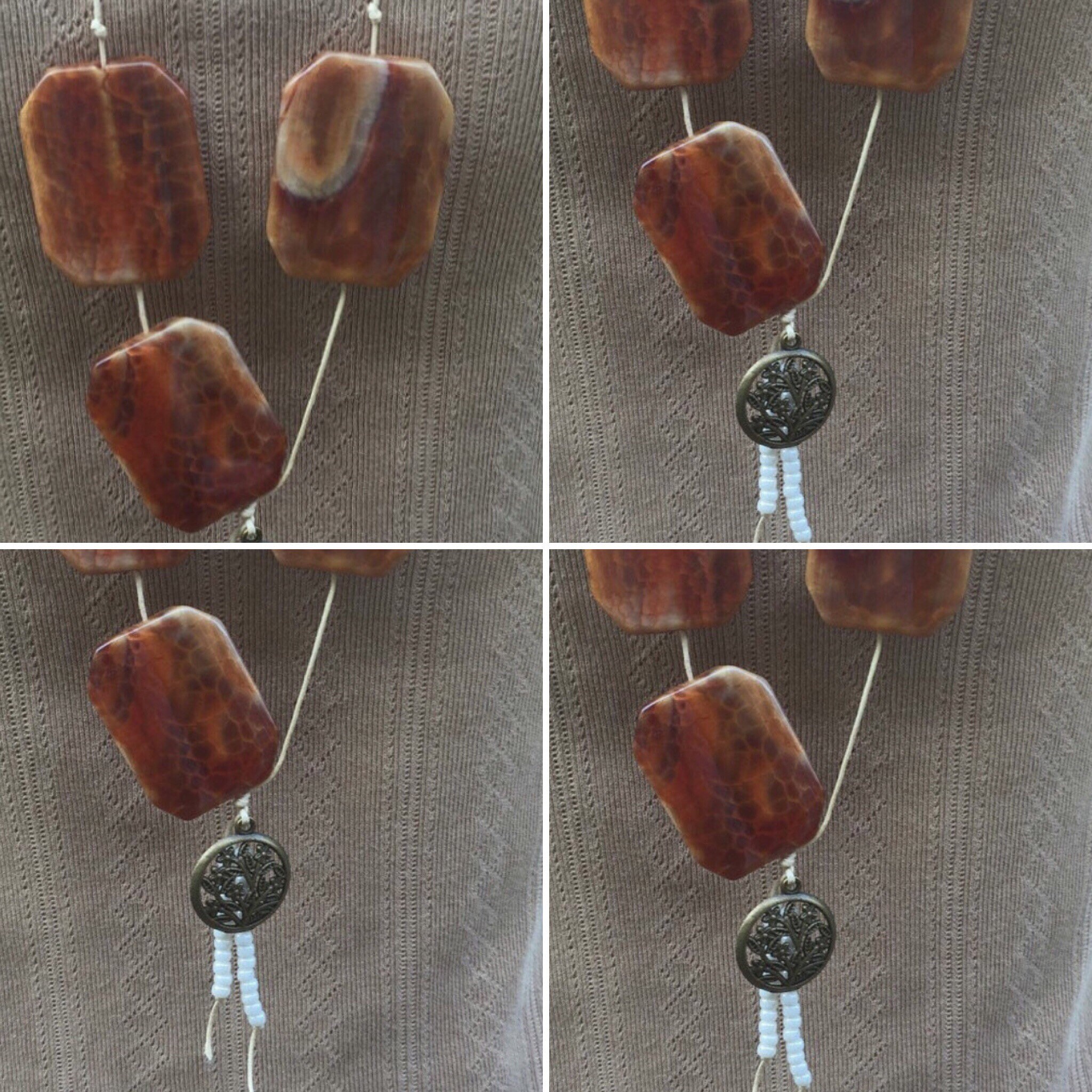 Agate YNecklace Gemstone YNecklace Handmade YNecklace | Etsy