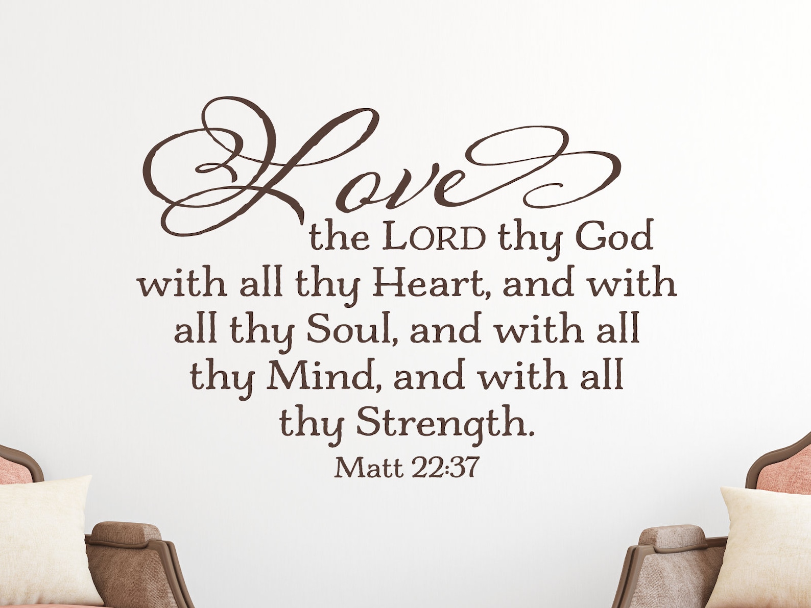 Love The Lord Thy God With All Thy Heart And With All Thy Etsy