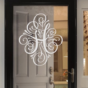 Personalized Monogram Glass Storm Door Decal - Front Door Decal - Family Monogram - Personalized Storm Door Decal - Front Door Monogram