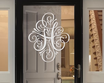Personalized Monogram Glass Storm Door Decal - Front Door Decal - Family Monogram - Personalized Storm Door Decal - Front Door Monogram