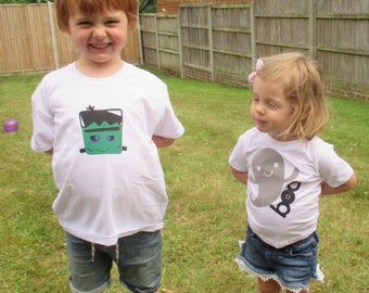 Kids Halloween t-shirts, boo t-shirt , Frankenstein t-shirt