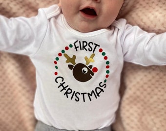 Christmas baby grow, First Christmas, babys first christmas