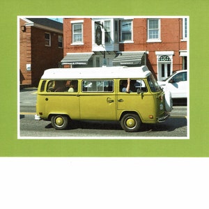 Ônibus VW na Main Street - cartão fotográfico