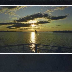 Sunset from the ferry- photo card