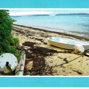 Strandboot - Fotokarte