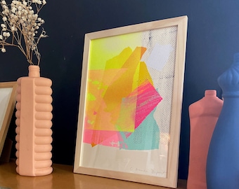 A4- Original, unique and handcrafted screen print “Abstract 9”