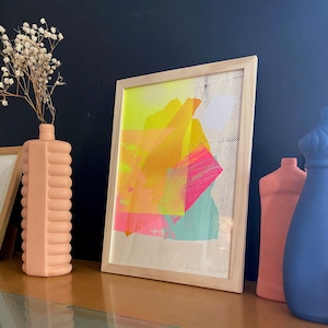 A4- Sérigraphie originale unique et artisanale « Abstrait 9 »