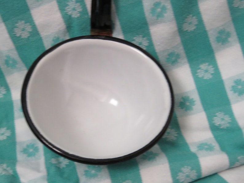 Vintage Enamelware Ladle Enamel Dipper Farmhouse Decor Camping Ladel