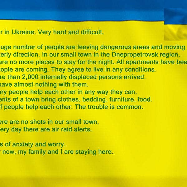 Pray for Ukraine PDF card - Ukrainian flag printable card - Digital file for Ukrainian seller