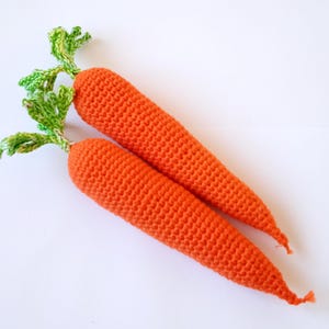 Crochet carrot (1 pc+). Root vegetable. Seasons harvest toy. Play food Veggie. Made from natural materials