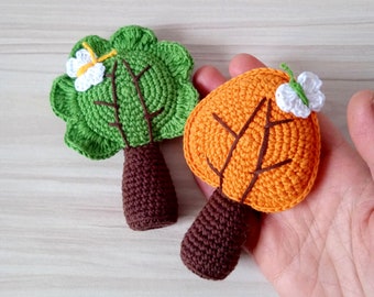 Crochet trees from cotton. The filler is wool. Any of two, or a set of 2 pcs.