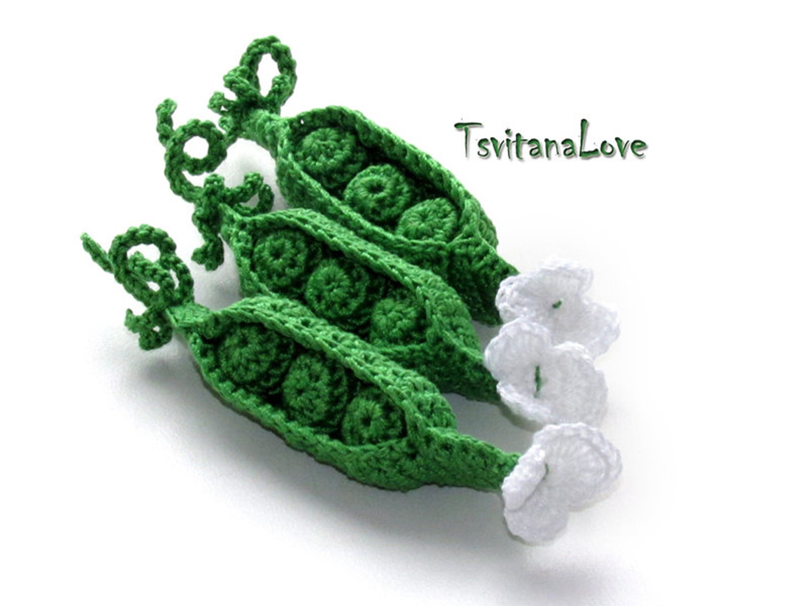 Crochet 3 Peas in a pod 1pc Pea Pod amigurumi toy Play Etsy