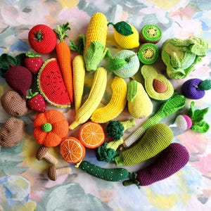 Crochet Pumpkin Toy, Cotton Yarn, Handmade Vegetable. 3 inches. Handicrafts tsvitanalove image 13