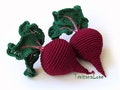1 pc Beet Crochet. Stuffed vegetables. Harvest toys for kids. Kitchen decoration. Pretend play food. Cotton veggies. Vegan decor product logo
