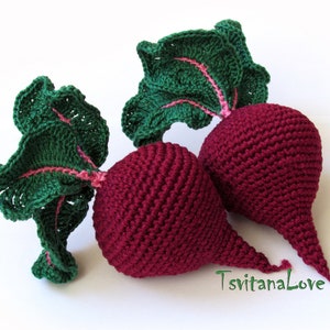 1 pc Beet Crochet. Stuffed vegetables. Harvest toys for kids. Kitchen decoration. Pretend play food. Cotton veggies. Vegan decor