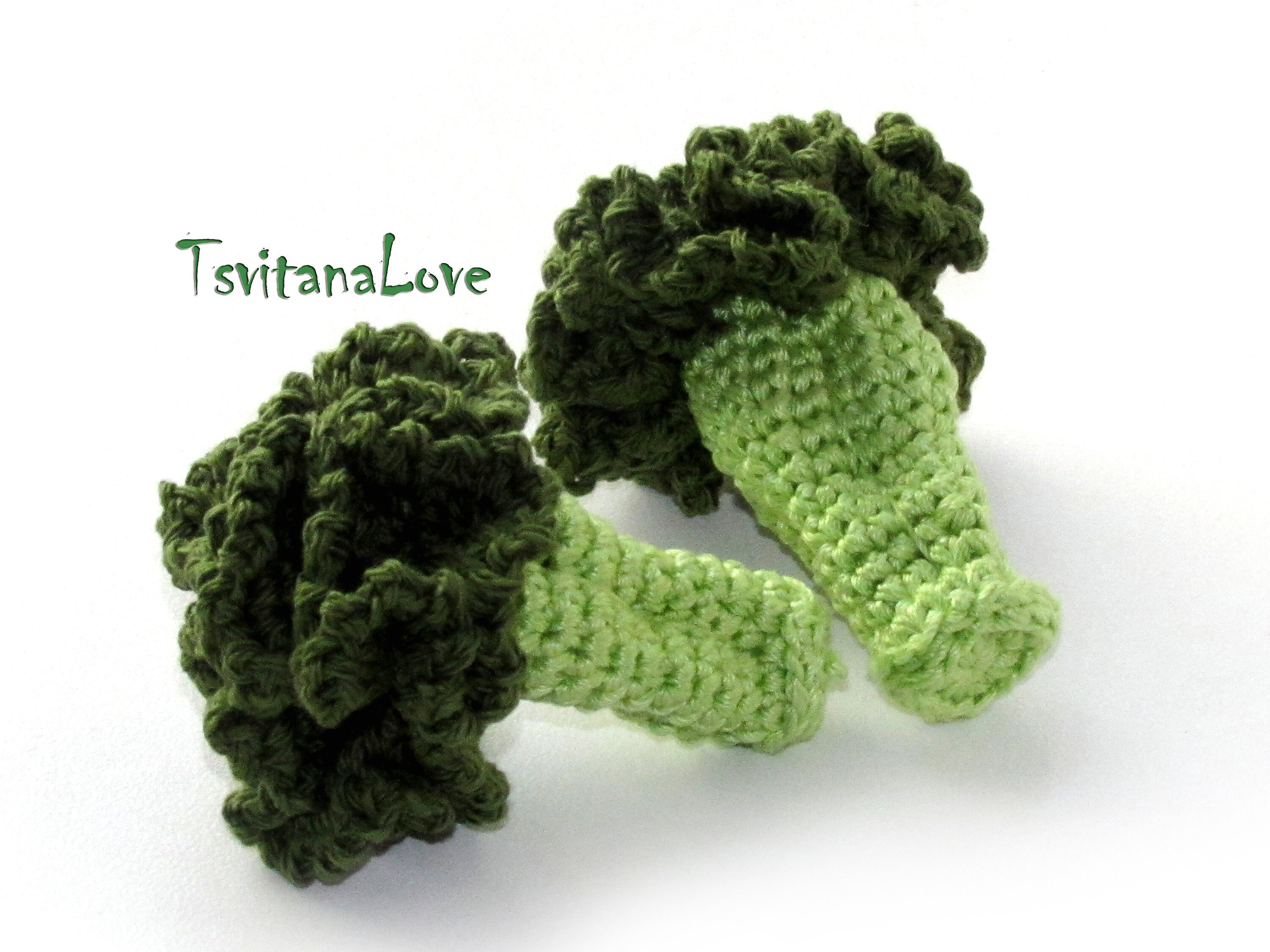 Crochet piece of broccoli 1pc Eco Friendly vegetable toys Etsy