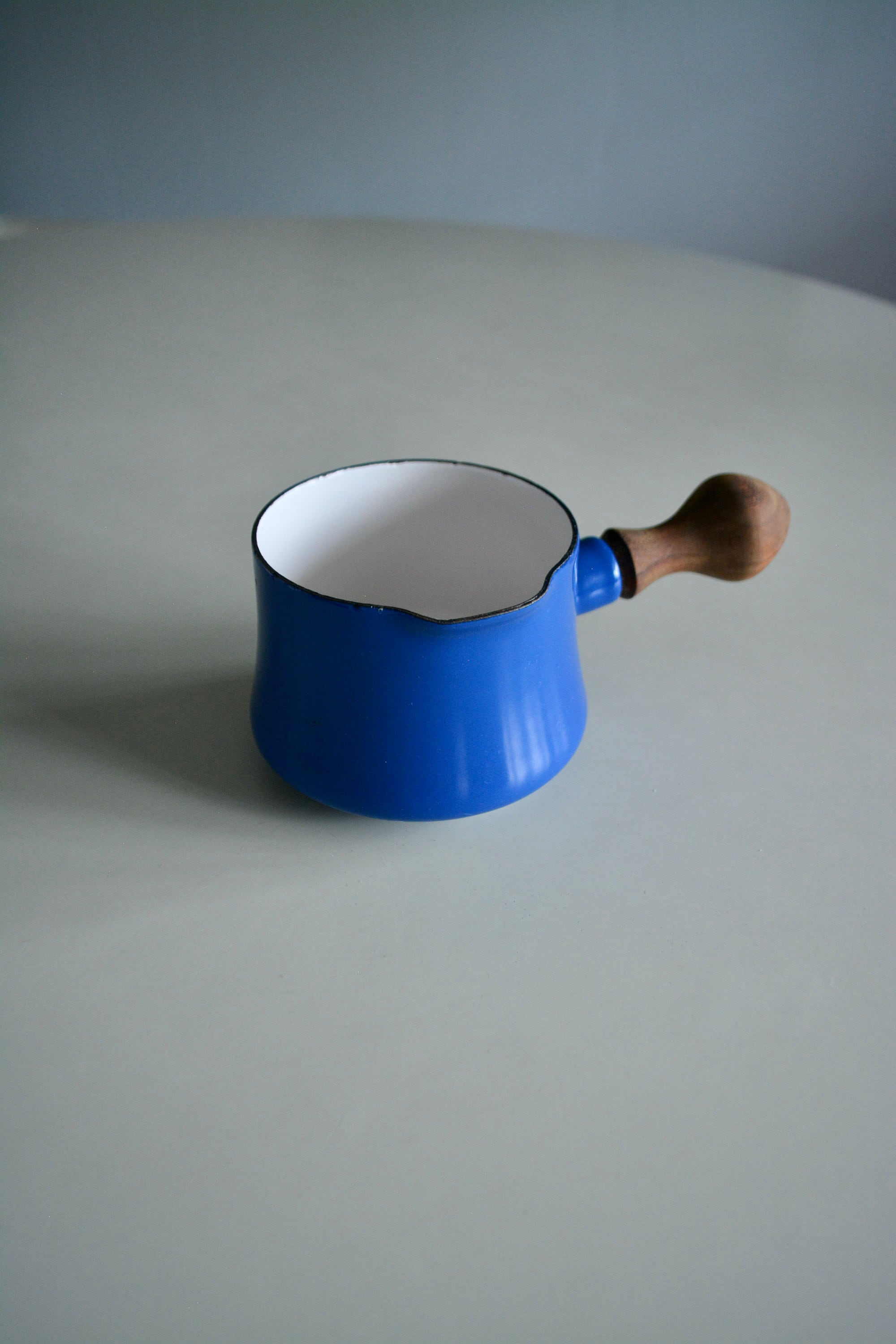 Vintage Dansk Blue Enamel Butter Warmer. MCM Kobenstyle Small