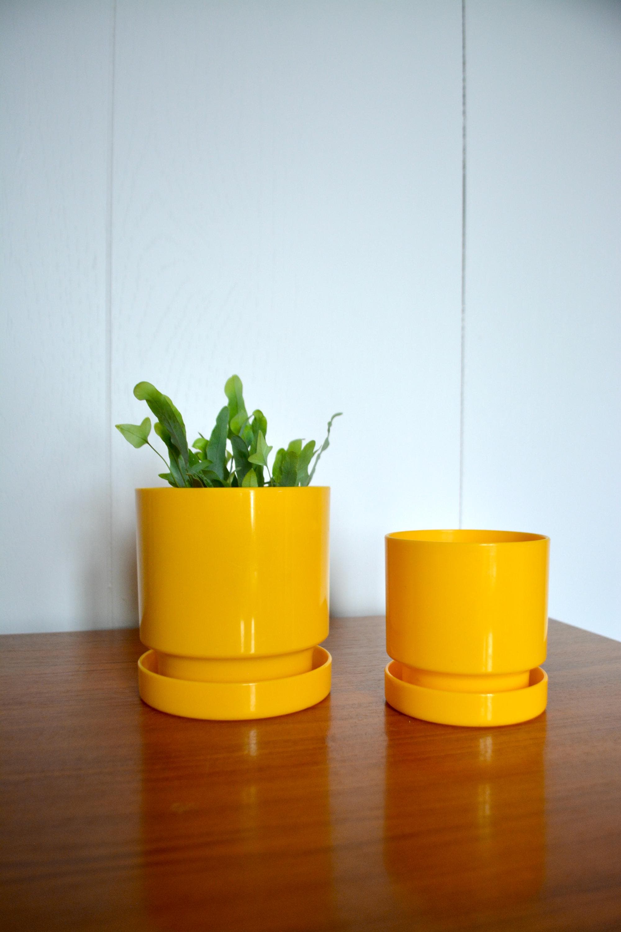 Vintage 80s LEFOLIA Acrylic Indoor Planter Pots. Made in Canada