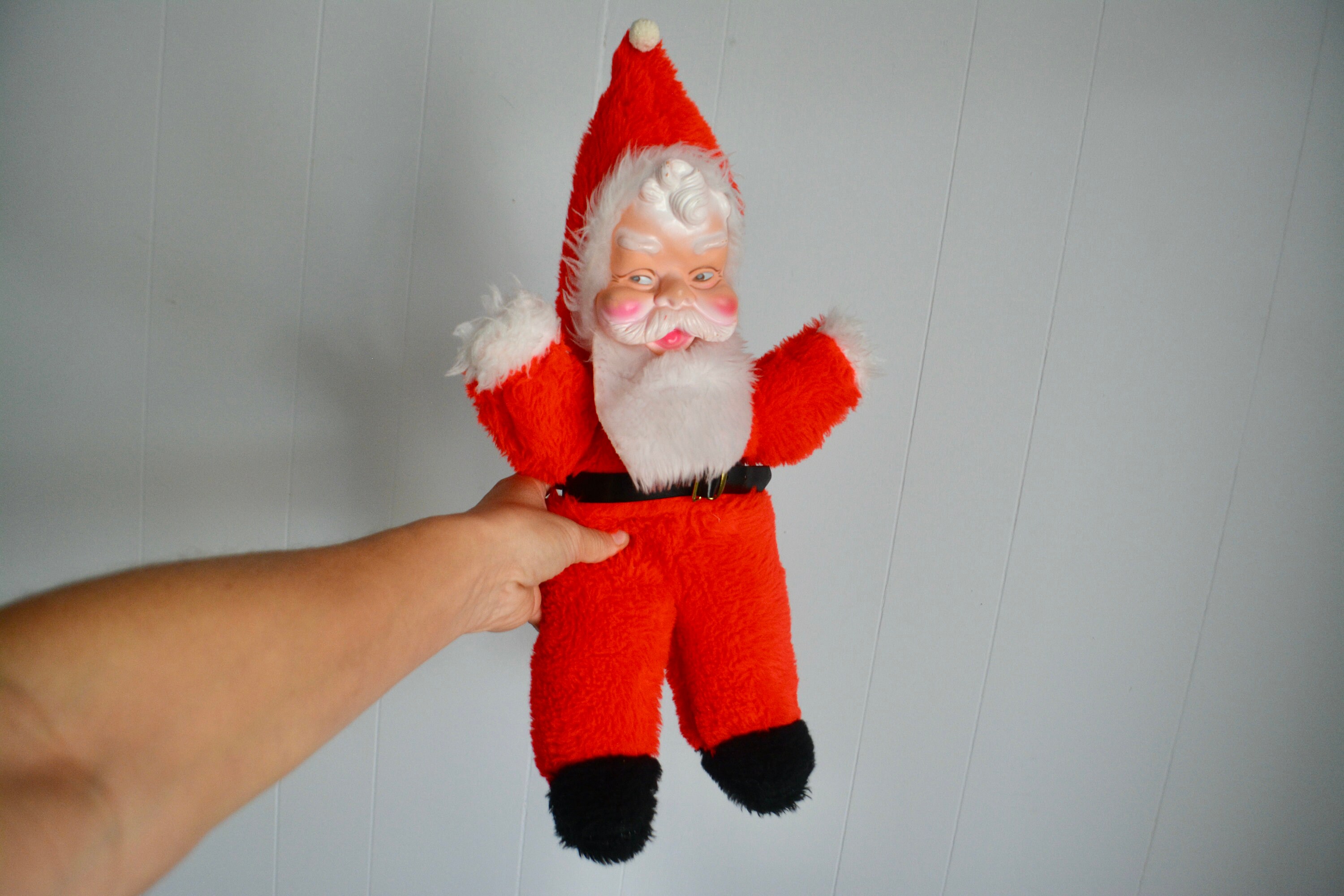 vintage plush santa claus