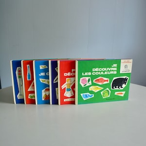 Vintage 60s 70s Learning Illustrated French Books. La joie d&#39;Apprendre Collection. Instant Complete Collection Classic Children Book Set