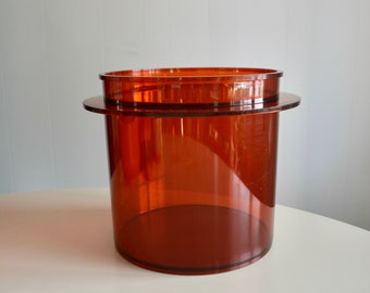 Vintage 1970 Dansk Plastic Ice Bucket by Gunnar Cyren. MCM Retro Space Age 70s Bar Cart Accessory. Large Wine Cooler Ice Container with Lid