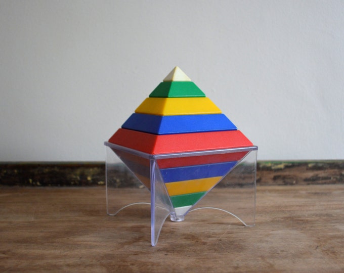 Vintage Plastic Building Blocks Children Toy. Red Blue Yellow Etsy