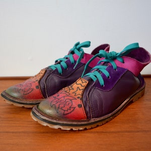 靴 Painted leather shoes William Genuine Leather Two Tonned Lizard/Ostrich Print