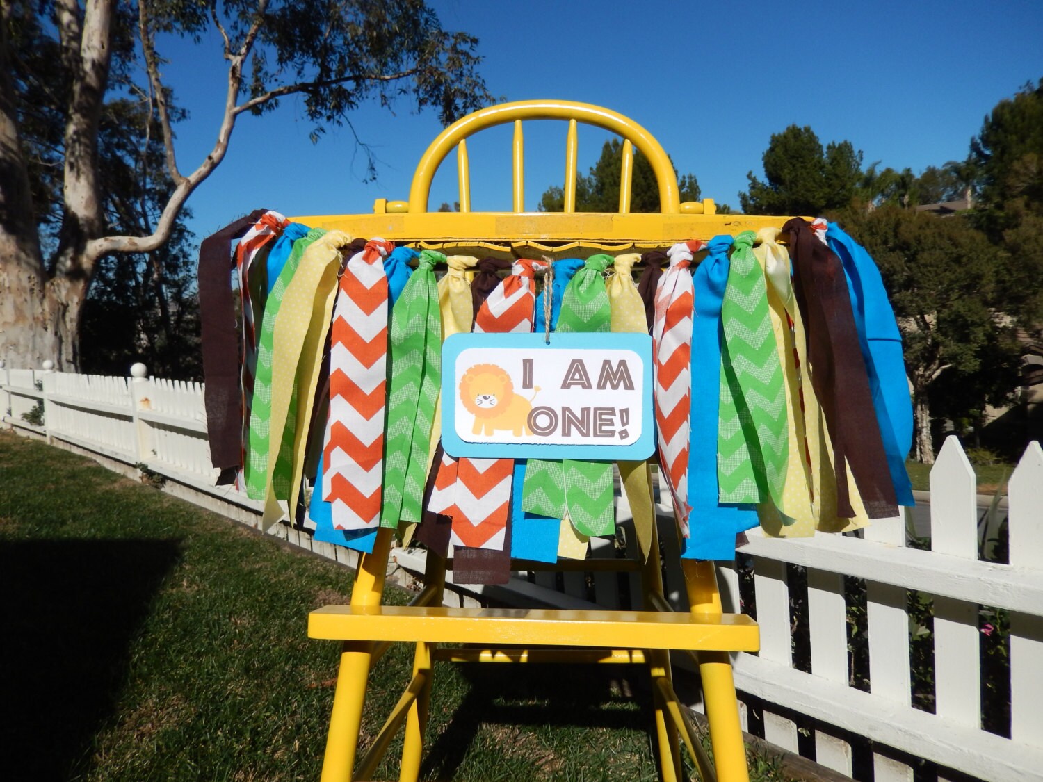 Jungle/ Safari Theme fabric high chair banner/ photo Etsy