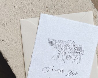 Venue Illustration Wedding Invitations, Invite Suite, Mina de Guadalupe | Guanajuato Mexico