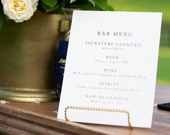 Simple Bar Sign / Drink Menu printed on cardstock