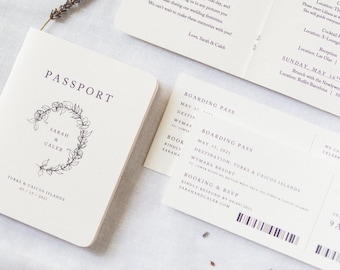 Passport Wedding Invite, Invites, Invitation Suite / Travel / Destination / Plane Ticket / Airport / Airline / Boarding Pass / Stationery