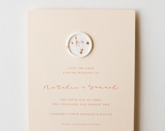 Wax Seal Invites |  Bridal / Bachelorette / Engagement/ Baby / Birthday / Wedding Invitations, Invite Suite, blush pink