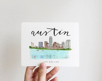 Postal de Austin, Texas (Lago Lady Bird)