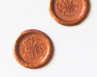 Adhesive Wax Seals / Seal / Sticker / Peel and Stick / Marigold Flower / Marigolds