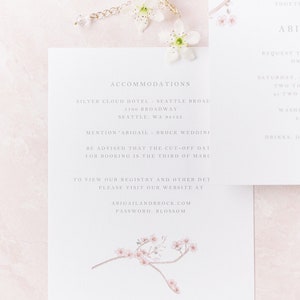 Cherry Blossom / Sakura Festival Wedding Invitations, Full Invite Suite, Save the Dates imagem 4