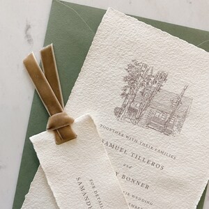 Venue Illustration Wedding Invitations, Invite Suite, Cabin, Woods, Forest,  Oakleaf Cottage