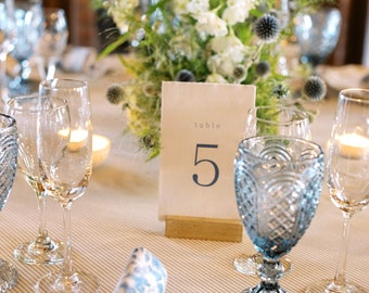 Handmade paper Table Numbers | Minimalist