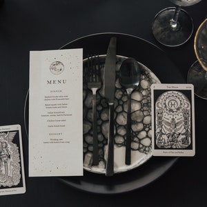 Moon Menus / Celestial / Stardust / Space / Star / Stars / Constellation / Dinner Reception / Decor / Table Setting / Menu image 2