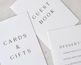 5x7 Custom Paper Sign, Signage, Cards and Gifts , Guest Book