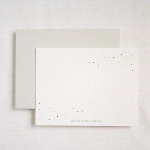 Celestial / Stardust / Space / Star / Stars / ad astra per aspera / Constellation Personal Personalized Flat Stationery / Postcard